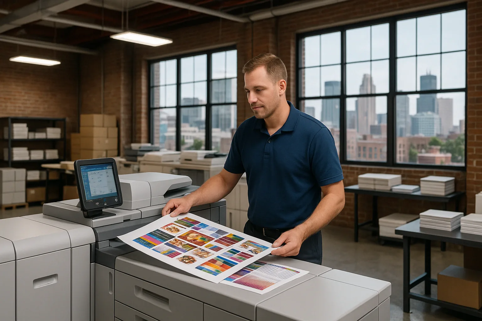 Cost-effective printing options including brochures, posters, and reports