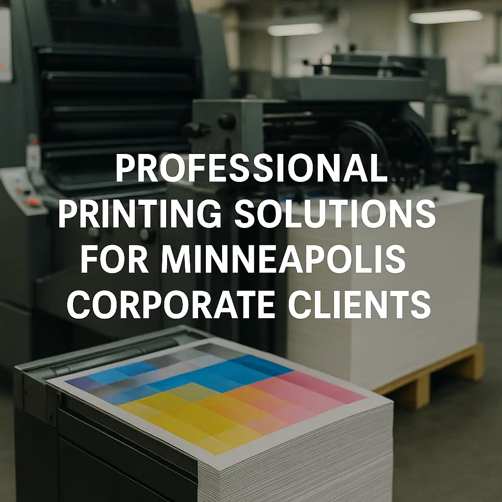 Corporate print services including stationery, brochures, and large-format graphics