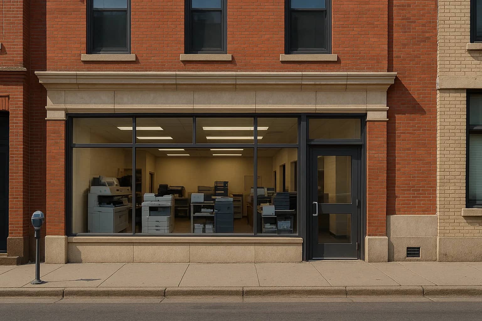 Locally produced business cards, reports, and large-format graphics