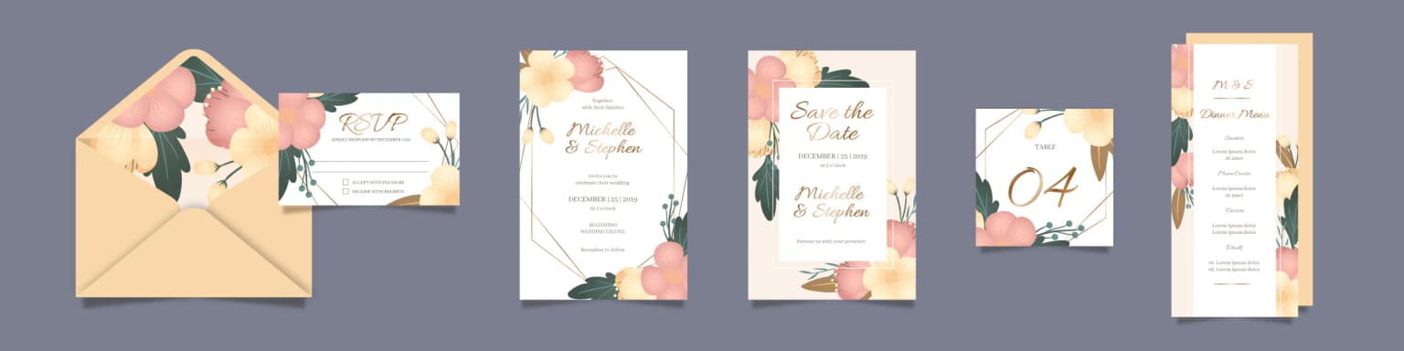 Custom cards and invitations printed by MSE Printing for personal and professional occasions