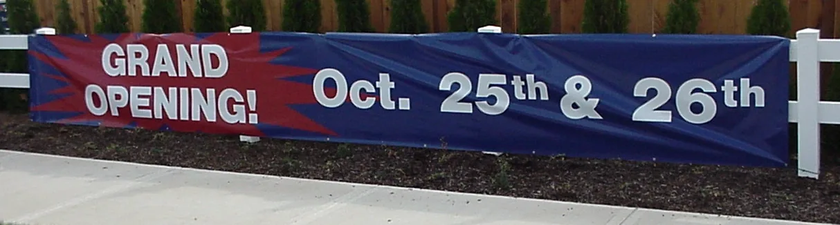 Grand opening signs and graphics by MSE Printing for high-visibility branding
