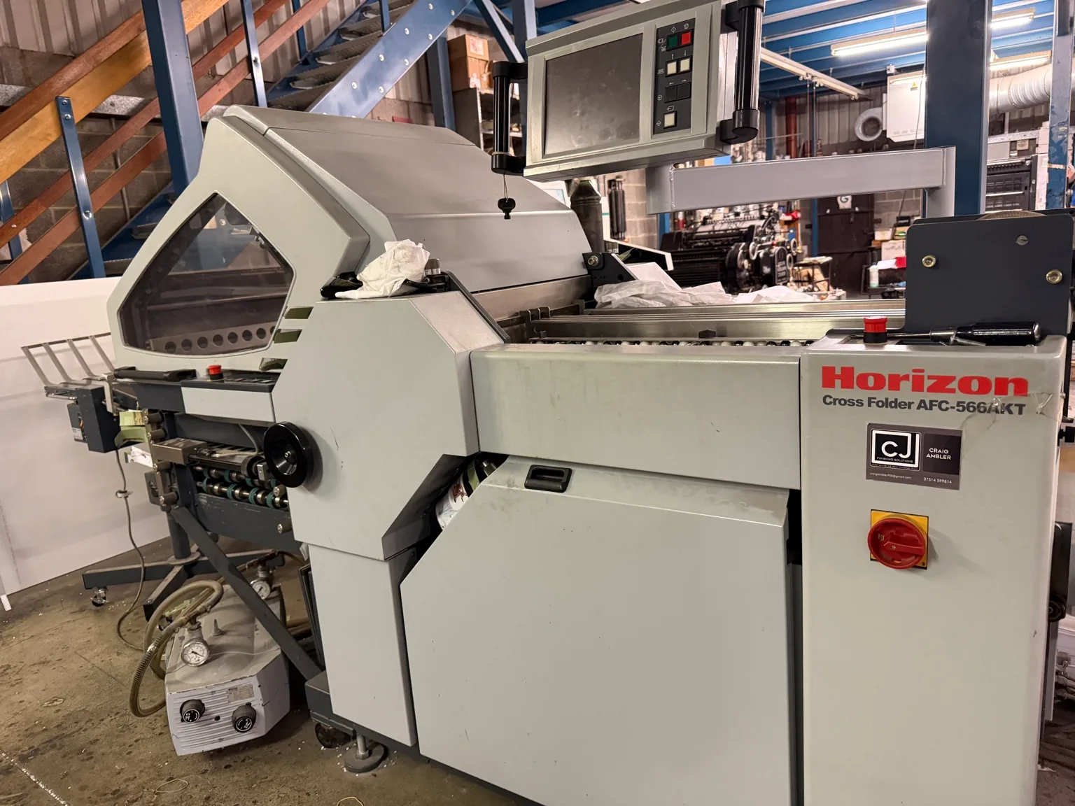 Horizon cross-folding equipment in Park Print’s in-house finishing department