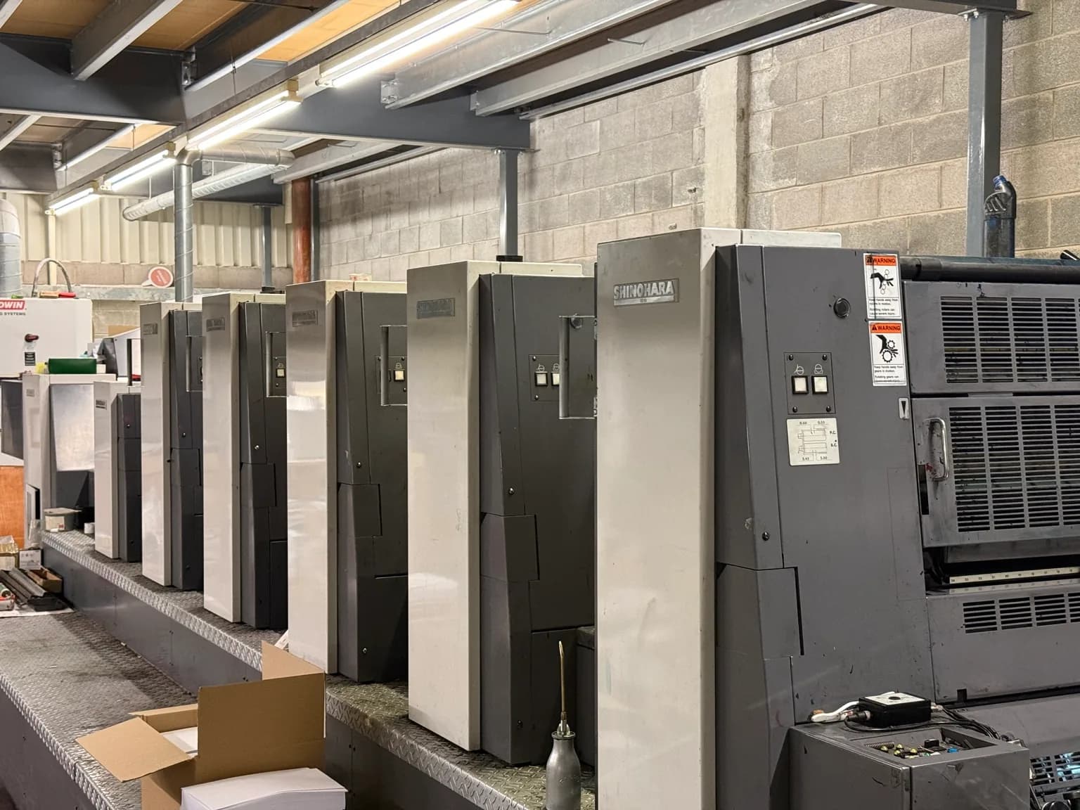 Shinohara offset printing press at Park Print’s production facility in Dublin, Ireland