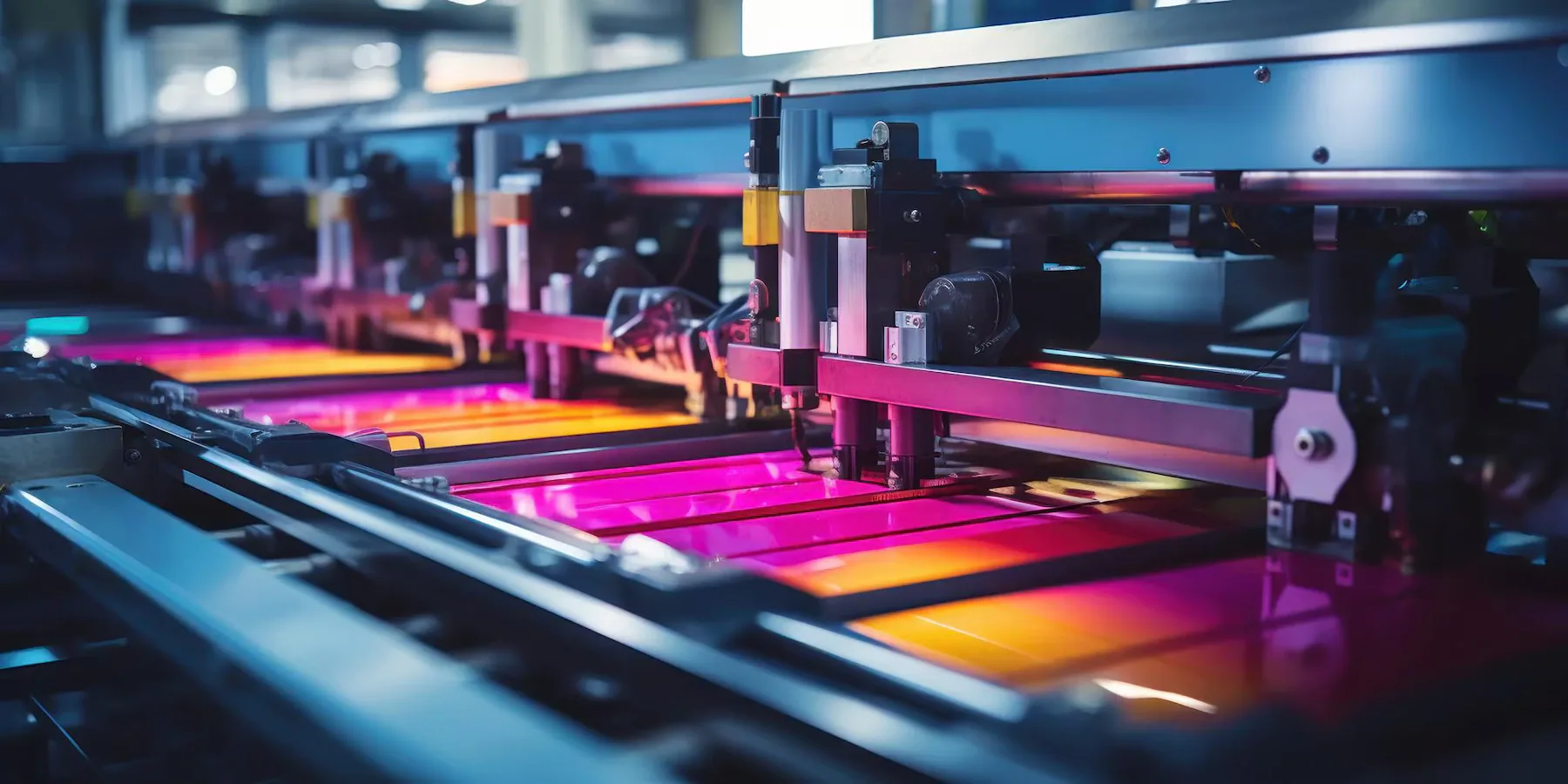 Commercial printing press producing printed materials for Minneapolis businesses